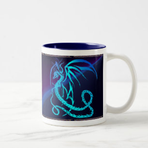 Simple Critters-Electric Dragon Two-Tone Coffee Mug