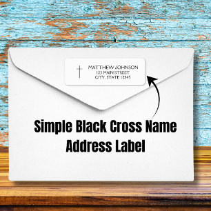 Simple Croix Noire Nom Adresse
