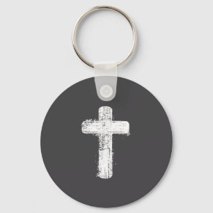 Simple Cross Faith Minimal Christian Symbol Keychain