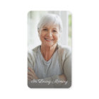 Simple Cross Photo Funeral Memorial Prayer Card 