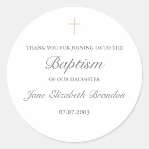 Simple cross stickers in coffee cream