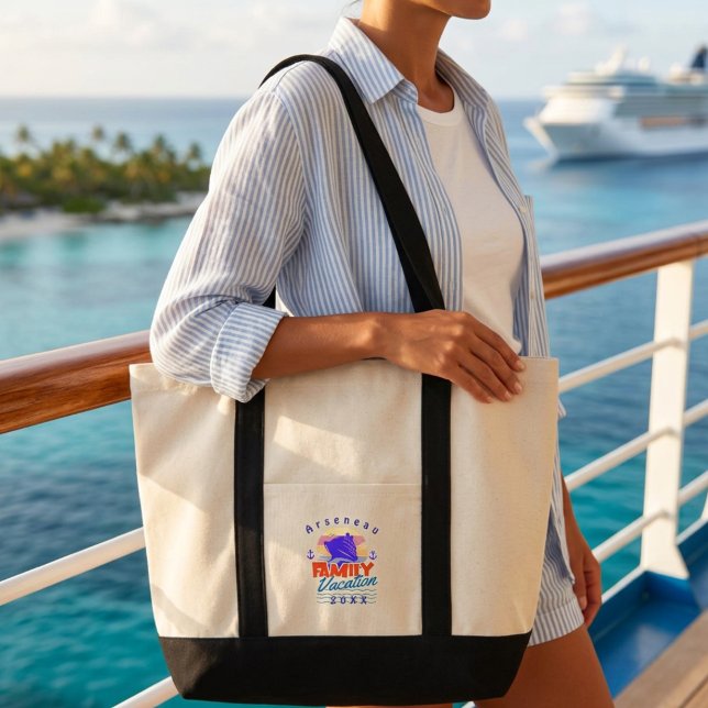 Simple Cruise Day Excursion Personalize Tote Bag (Creator Uploaded)