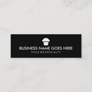 simple cupcake (colour customizable) mini business card