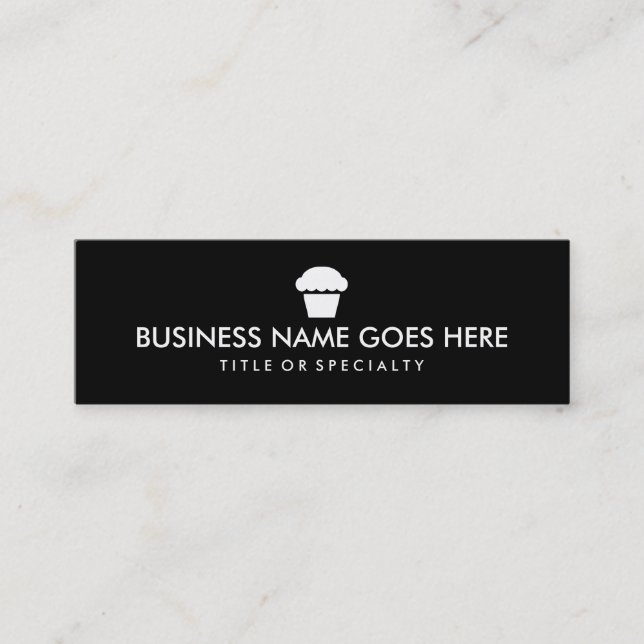 simple cupcake (colour customizable) mini business card (Front)
