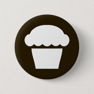 simple cupcake / muffin 2 inch round button