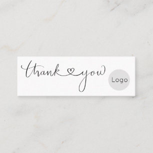 Simple Cursive Heart Thank You Insert Logo