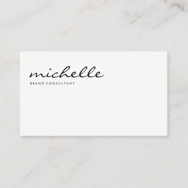 Simple Cursive | Professional Business Card (Front)