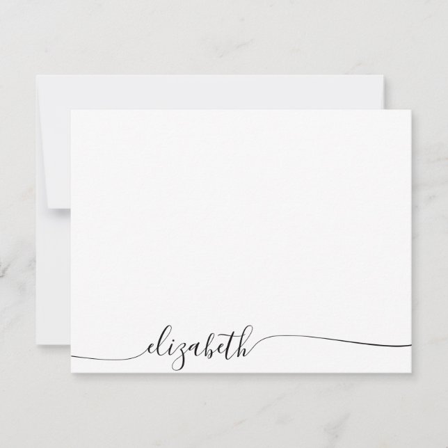 Simple Cursive Script Personalized Name Card (Front)