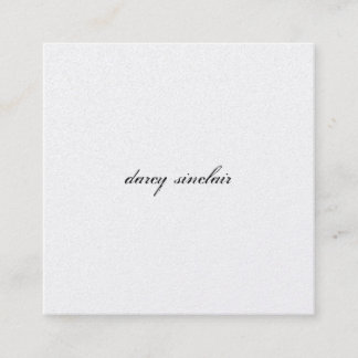 Simple Cursive Square Business Card