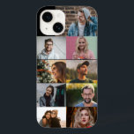Simple Custom 9 Photo Collage Modern Personalized Case-Mate iPhone 14 Case<br><div class="desc">Minimal classy photo collage template to upload your favourite photos easily.</div>