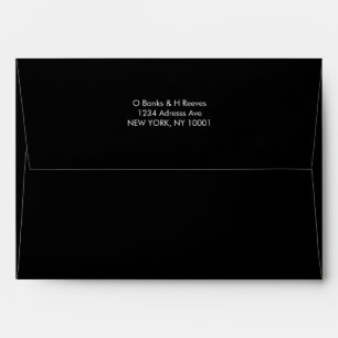 Simple custom address black colour envelope