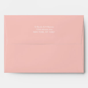 Simple custom address blush pink colour envelope