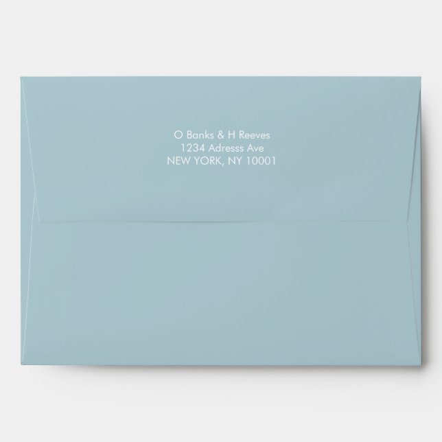 Simple custom address emerald green colour envelop envelope (Back (Top Flap))