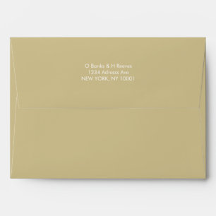 Simple custom address gold look colour envelope