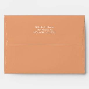 Simple custom address light orange colour envelope