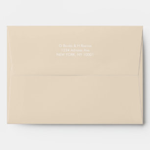 Simple custom address neutral cream colour envelop envelope