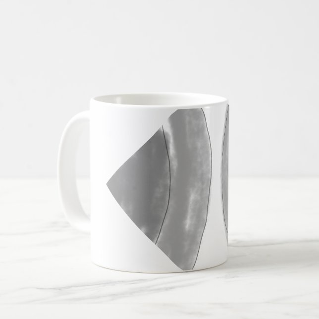 simple custom BLACK mandala monogram add your name Coffee Mug (Front Left)