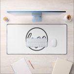 Simple Custom Black White Logo Business Modern Desk Mat<br><div class="desc">Simple black and white desk mat with your business logo.</div>