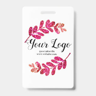 simple custom blue purple black leaves add logo  t badge