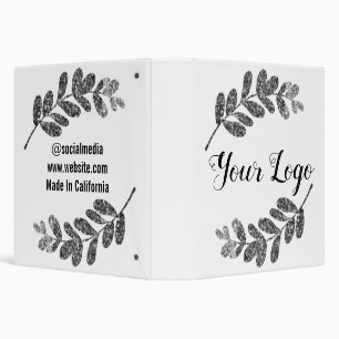 simple custom blue purple black leaves add logo t binder
