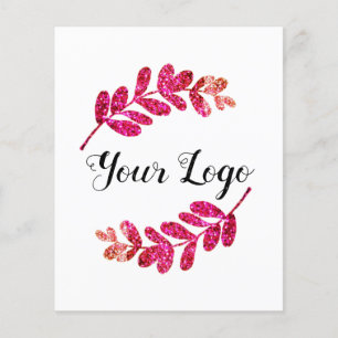 simple custom blue purple black leaves add logo  t flyer