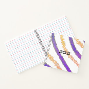 simple custom blue purple black leaves add your  t notebook