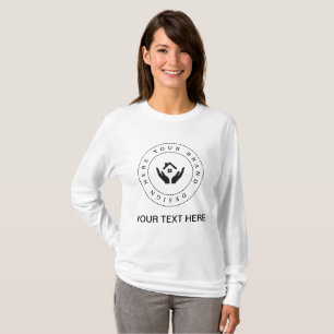 Simple Custom Business Logo and Text Promotional T-Shirt
