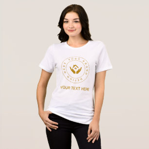 Simple Custom Business Logo and Text Promotional Tri-Blend Shirt