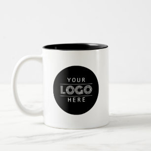 Simple Custom Business Logo Branded Two-Tone Coffee Mug