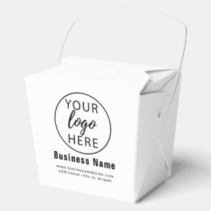 Simple Custom Business Logo Favor Box