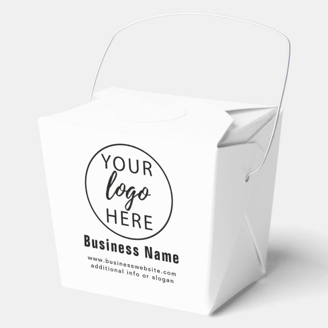 Simple Custom Business Logo Favor Box (Front)