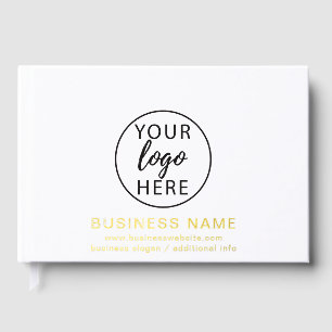 Simple Custom Business Logo Guest Book