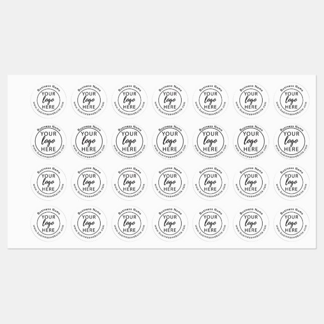 Simple Custom Business Logo Iron On Labels (Sheet)