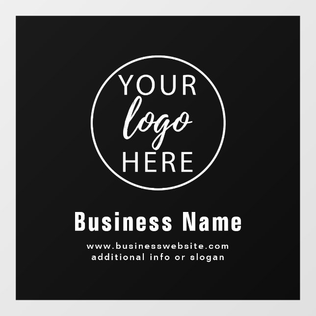 Simple Custom Business Logo Window Cling (Sheet)