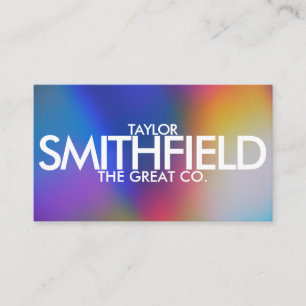 Simple Custom Colour Gradient Business Card