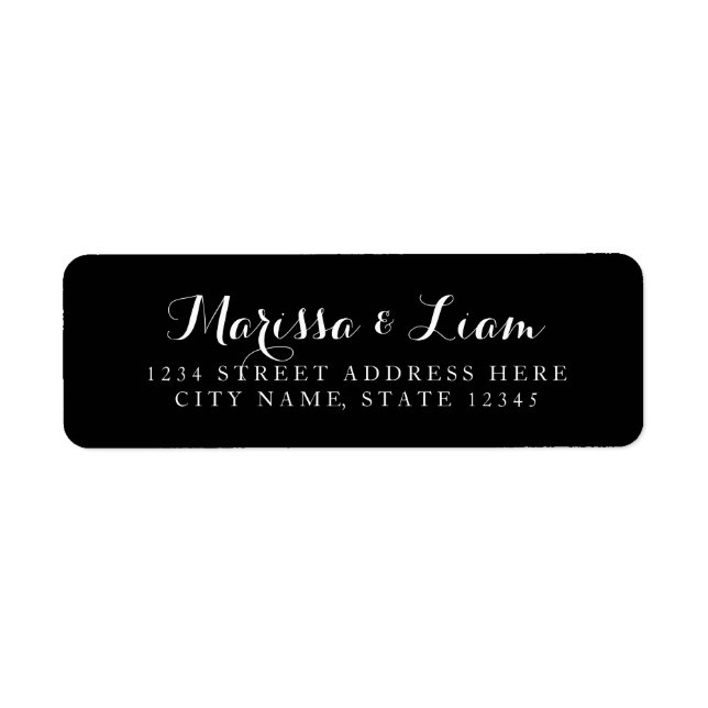 Simple Custom Colour Return Address Label (Front)