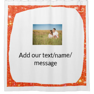 simple custom colourful add your photShower Curtai