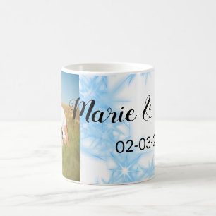 simple custom colourful blue sparkle glitter throw coffee mug