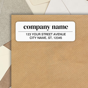 Simple Custom Company Business Return Address