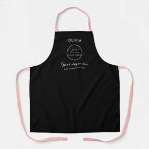 Simple Custom Company Logo personalized black Apro Apron