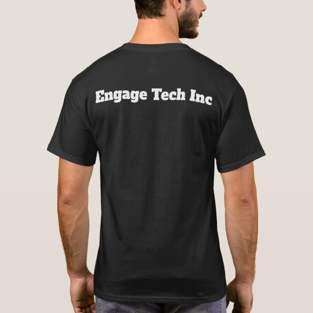 Simple Custom Company Name Logo Employee T-Shirt (Back)