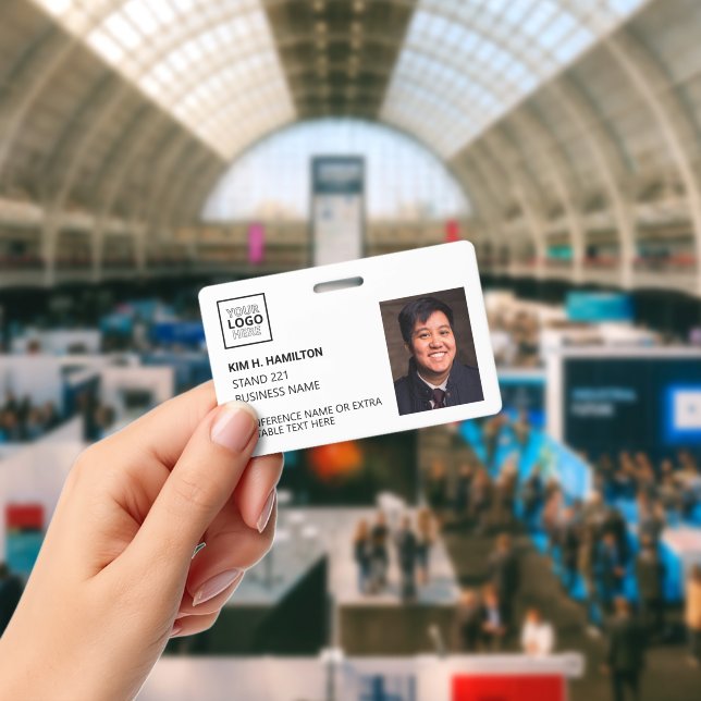 Simple Custom Conference Stand Exhibitor Staff ID Badge (Conference)