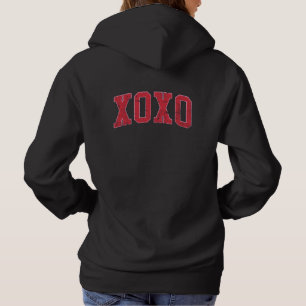 Simple Custom Couple Names Hugs and Kisses XOXO Hoodie