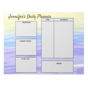 simple custom daily planner goals to do list quote notepad