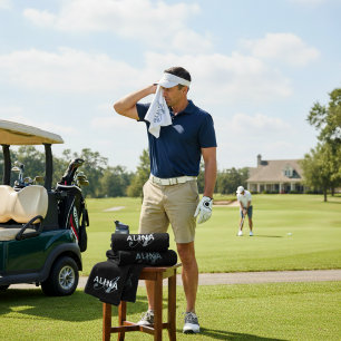 Simple Custom Design Personalized Name Monogram Golf Towel