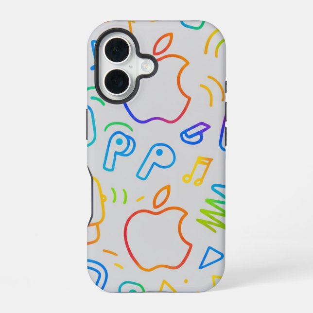 Simple Custom Design personalized Trending  iPhone 16 Case (Back)