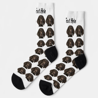 Simple Custom Dog Pet Photo Personalized Text Sock