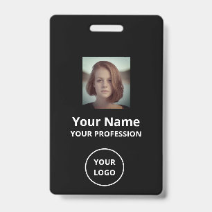 SIMPLE CUSTOM EMPLOYEE NUMBER PHOTO BAR CODE BADG BADGE
