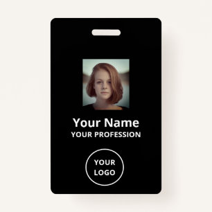 SIMPLE CUSTOM EMPLOYEE NUMBER PHOTO BAR CODE  BADG BADGE
