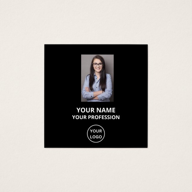 SIMPLE CUSTOM EMPLOYEE NUMBER PHOTO PROFILE CARD (Front)